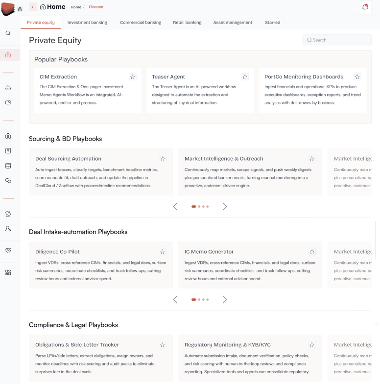 Playbooks for private equity 