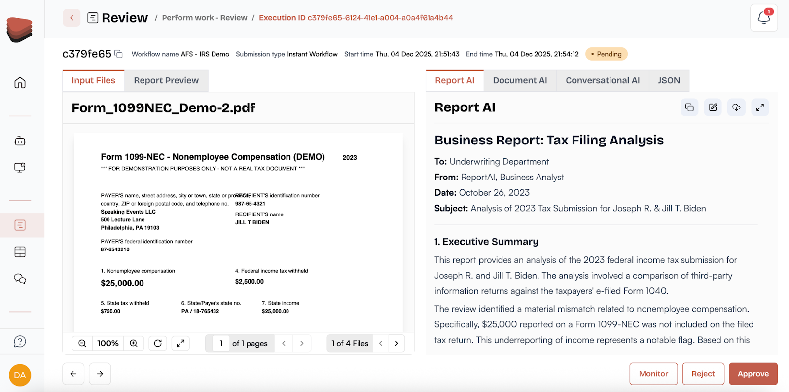 Review feature in AgentFlow
