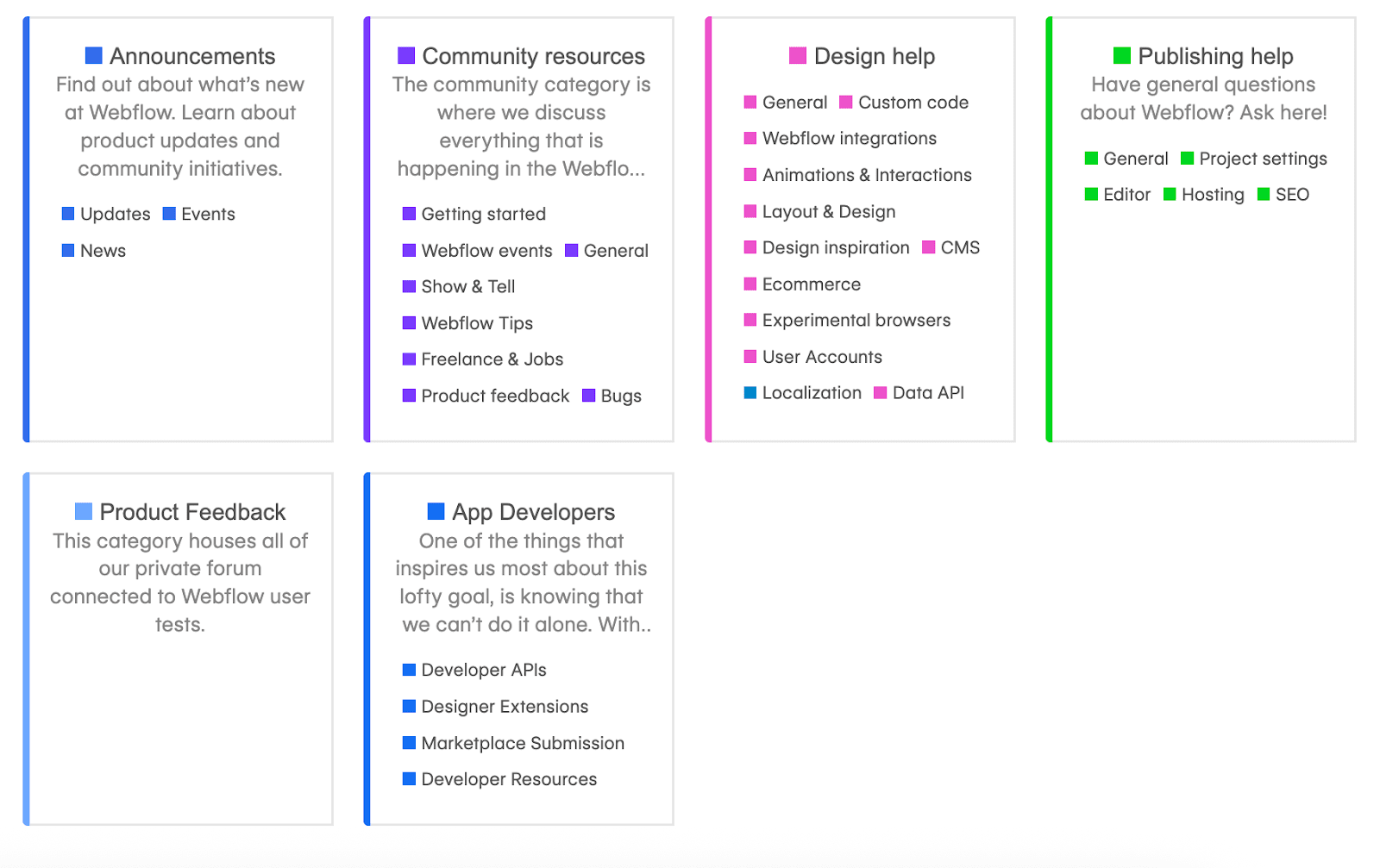 Webflow Forum is a support community for designers