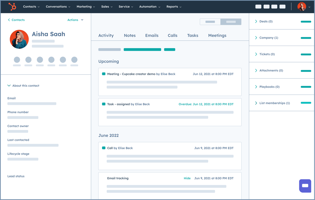 HubSpot provides actionable insights from its CRM platform