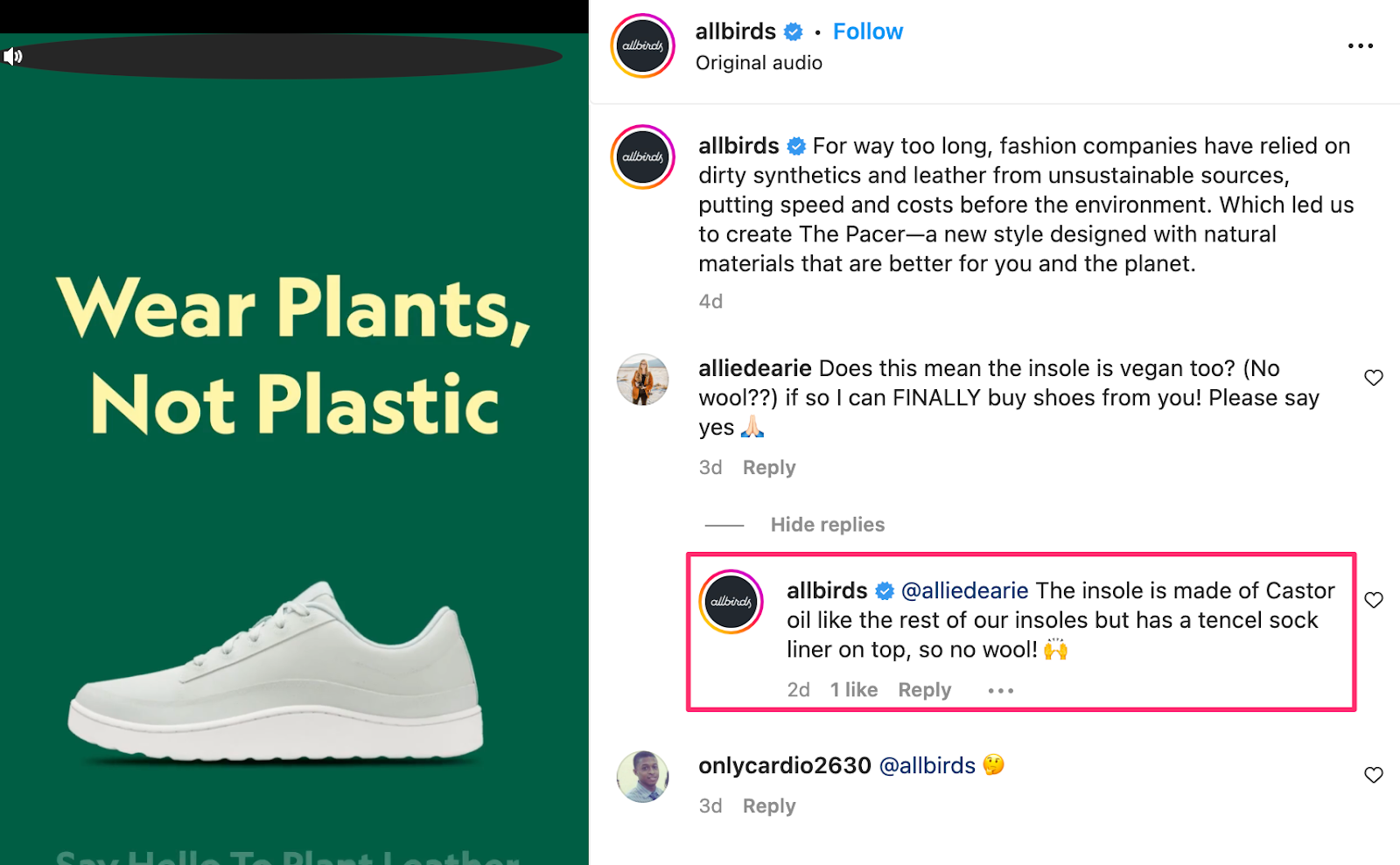 An examples of using social media for customer support