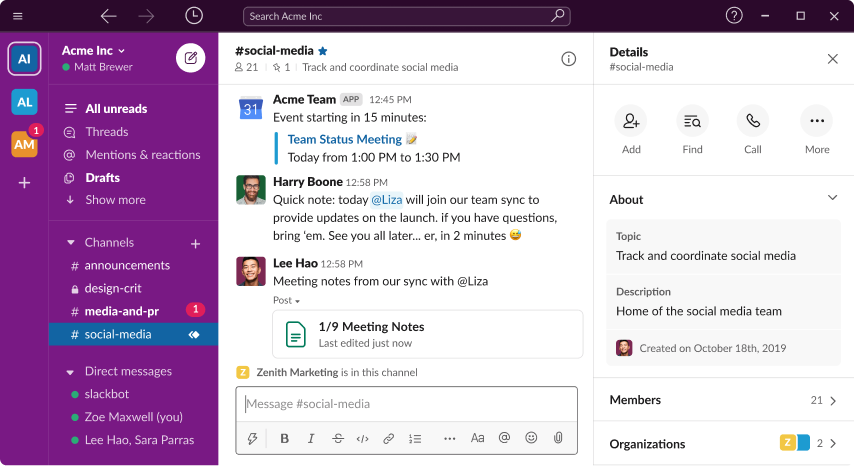 Slack is one of the Discord alternatives