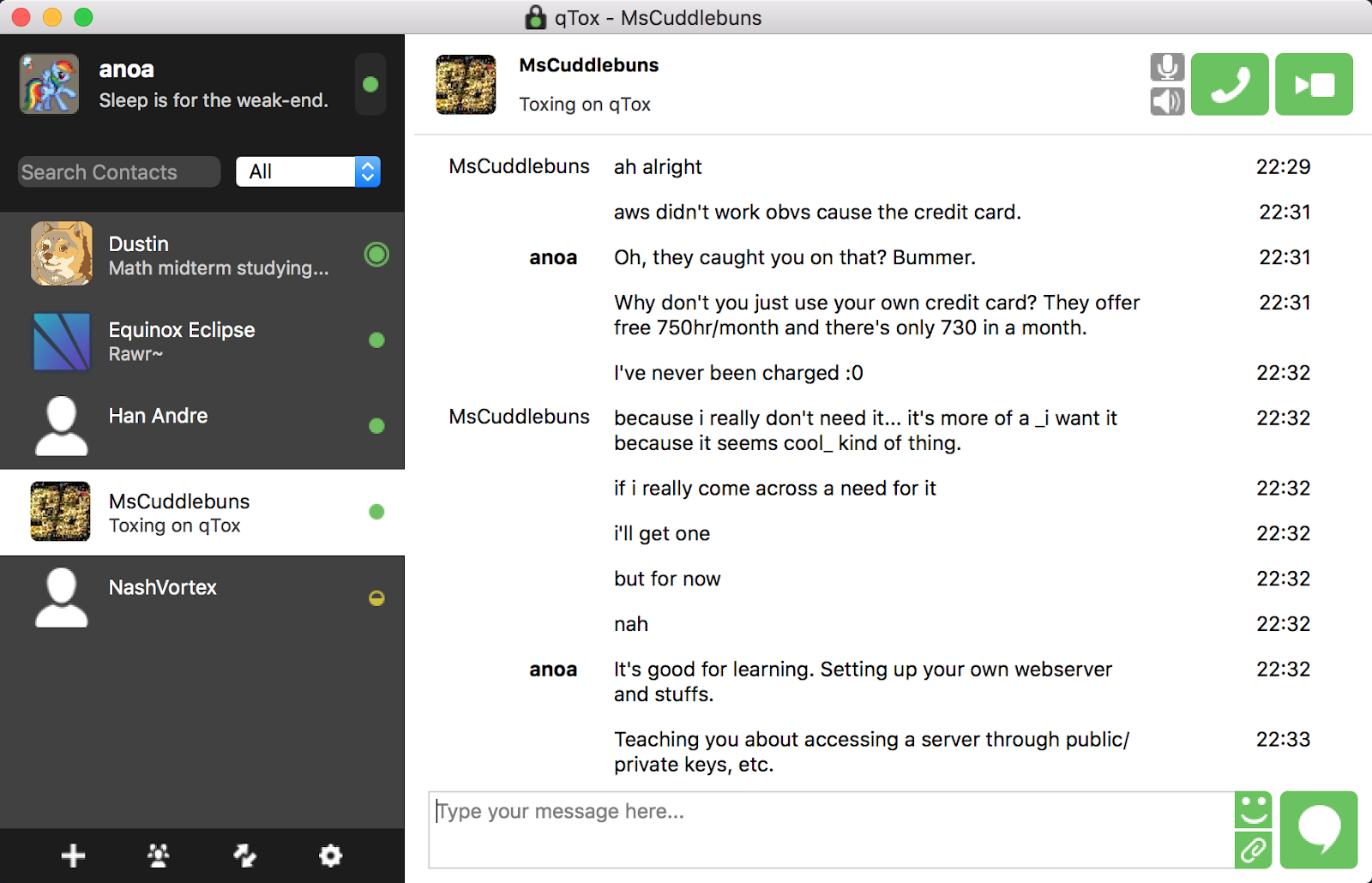 Tox, privacy-focused messaging app