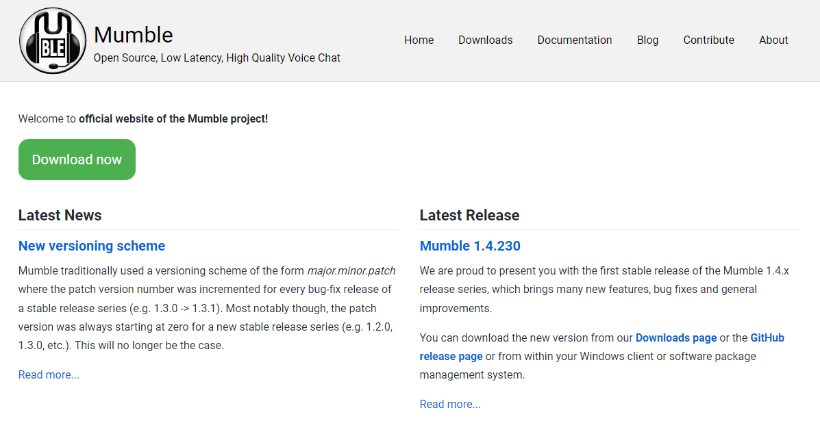 Mumble, an open-source tool for voice chat