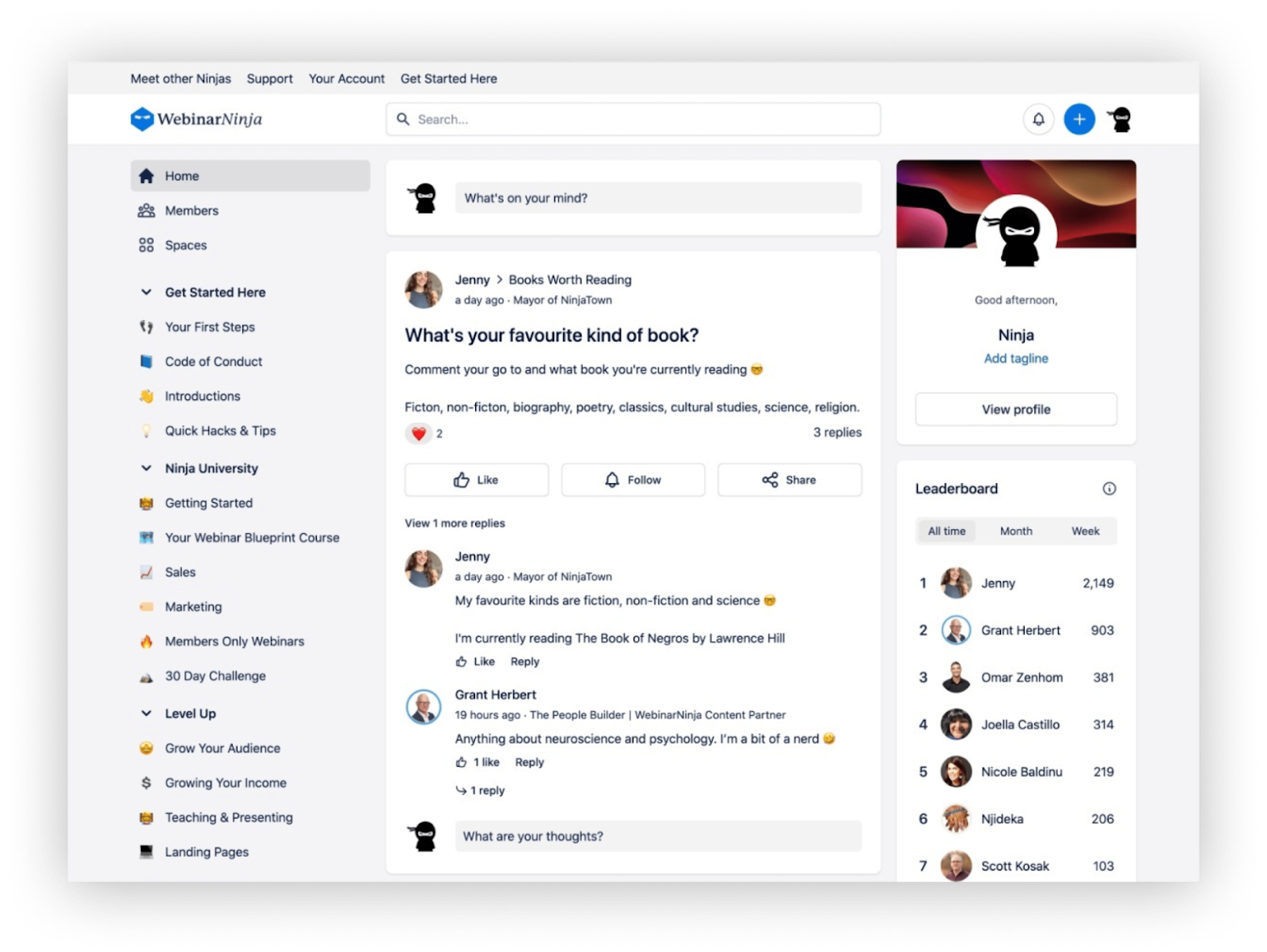 Community moderator oversees members' activities