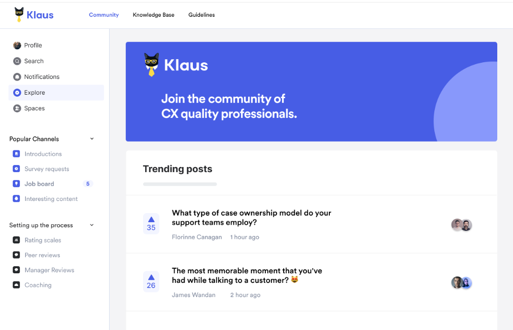 One of Bettermode's online communities