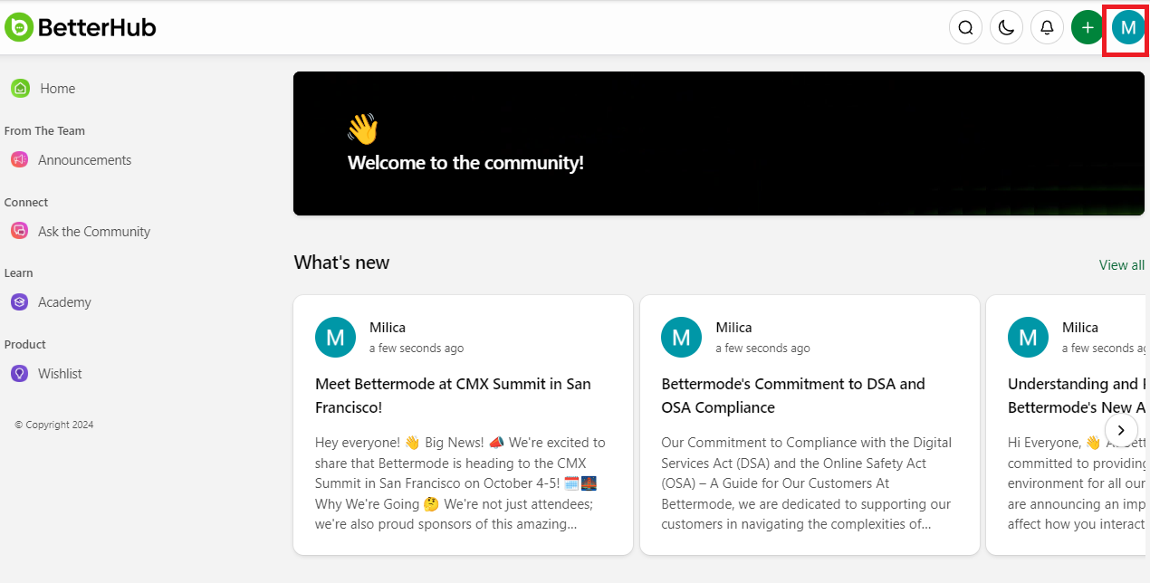 Accessing website builder
