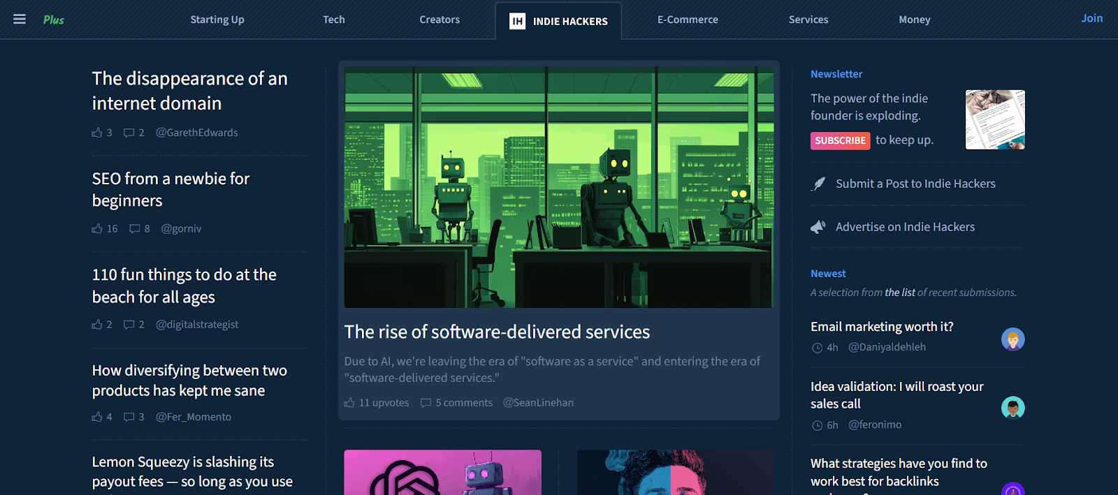 Indie Hackers community