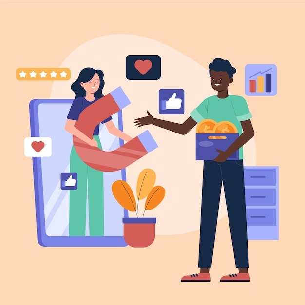 Flat design kol illustration