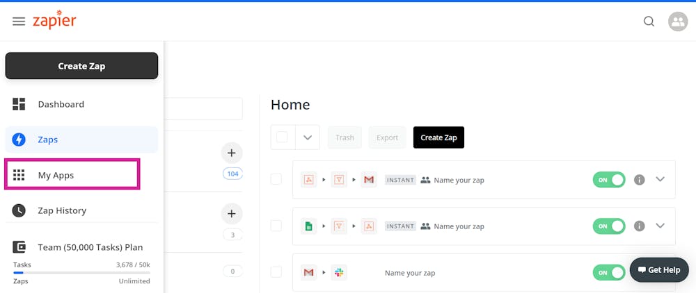 Integrate with other apps using the Zapier app