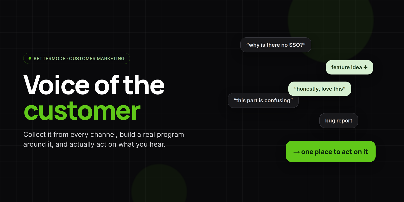 Voice of the customer
