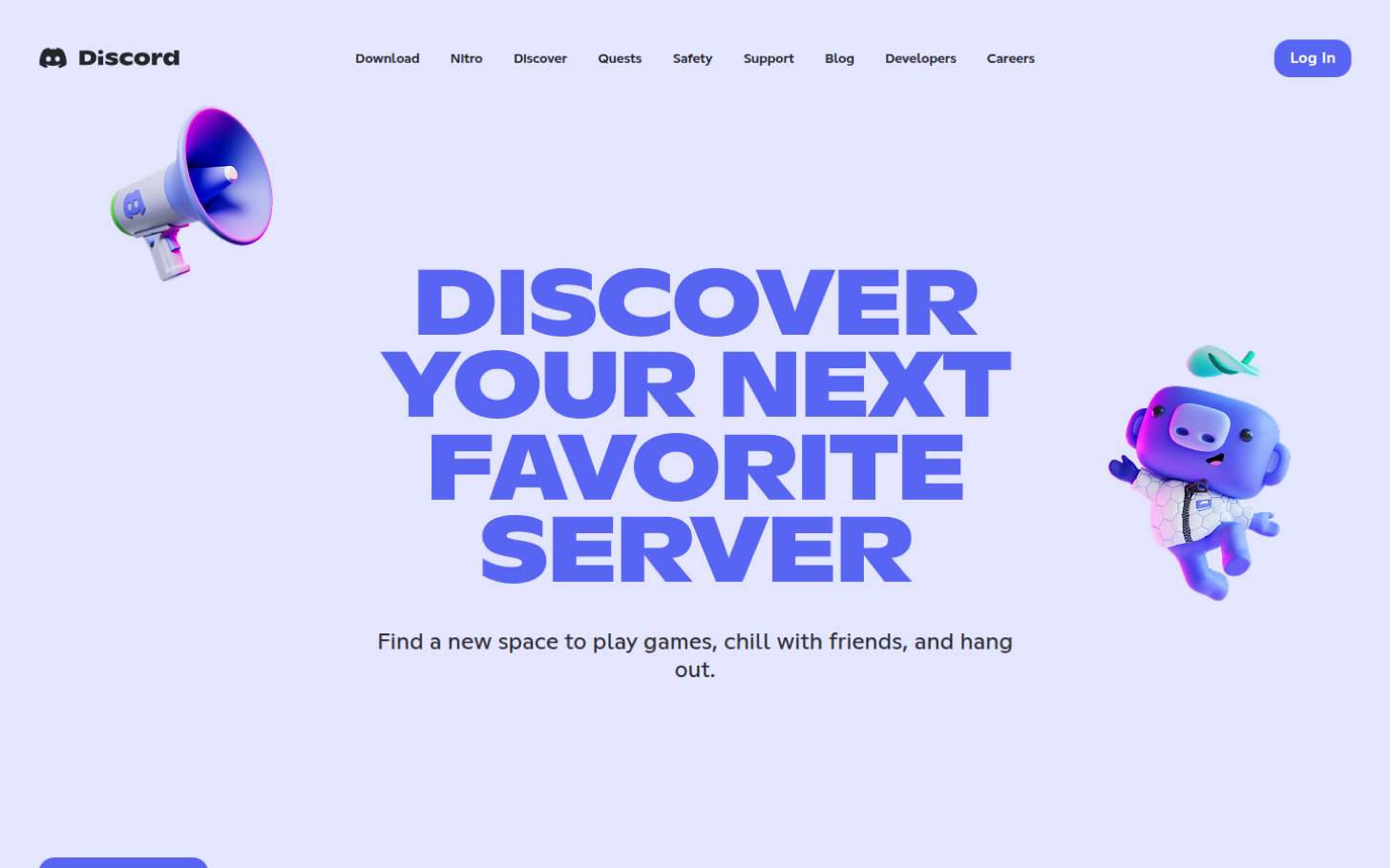 Discord's server discovery page, find a new space to play games and hang out