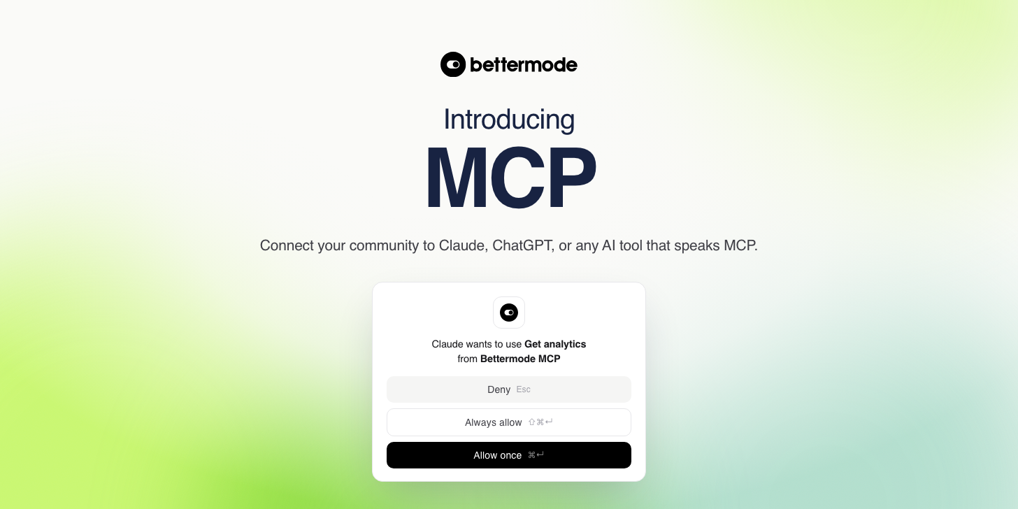 Introducing MCP, connect your community to Claude, ChatGPT, or any AI tool that speaks MCP