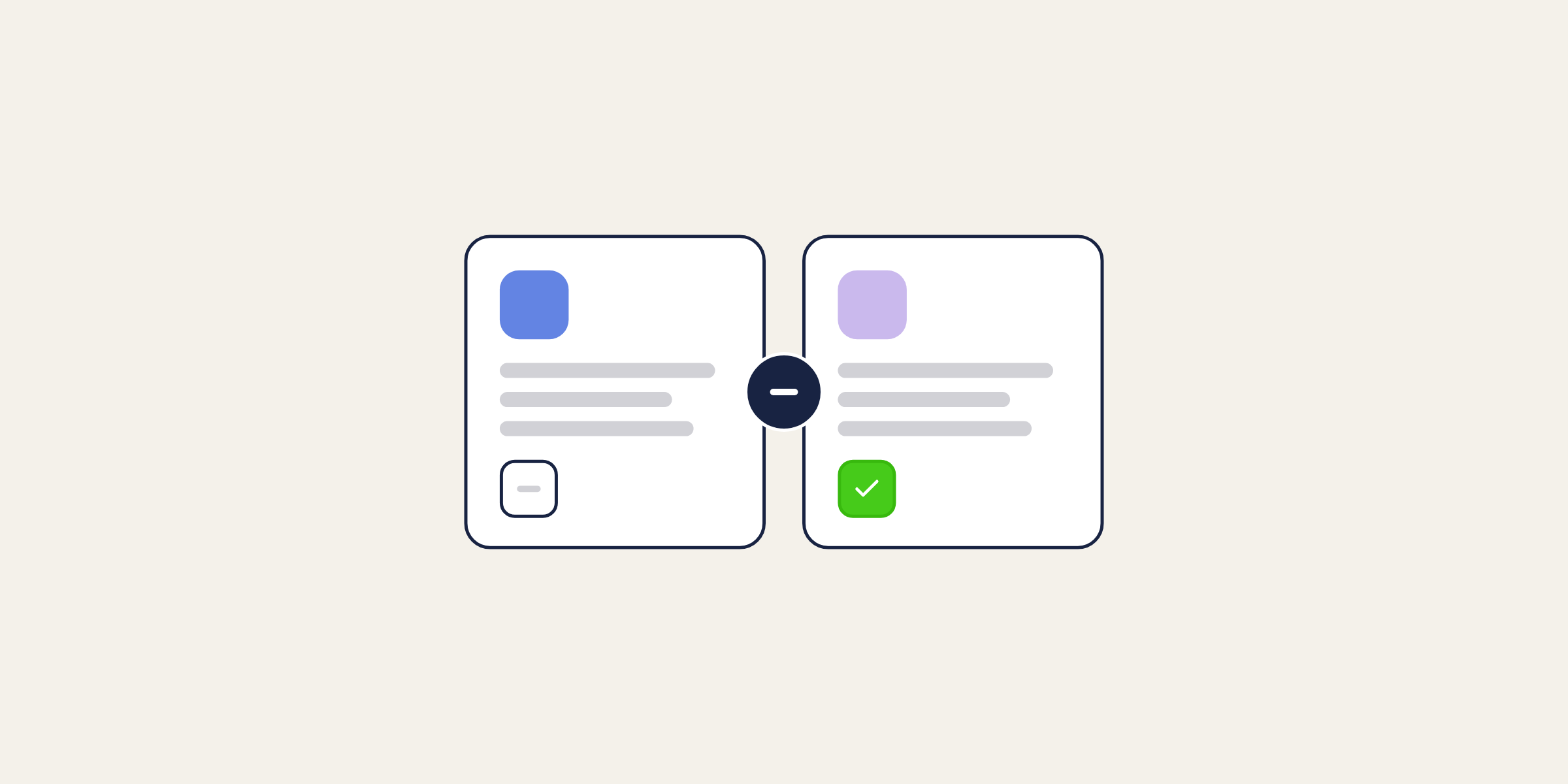 Illustration of two options side by side, one checked, for the post: Vanilla Forums vs Discourse in 2026: pricing, hosting, and the third option