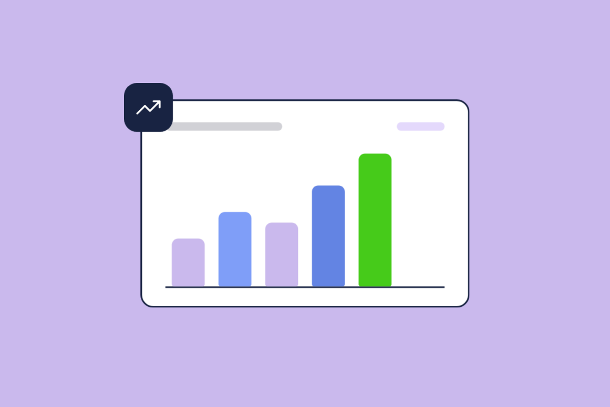 Illustration of a bar chart trending up, for the post: Customer retention rate: how to calculate it (formula and benchmarks)