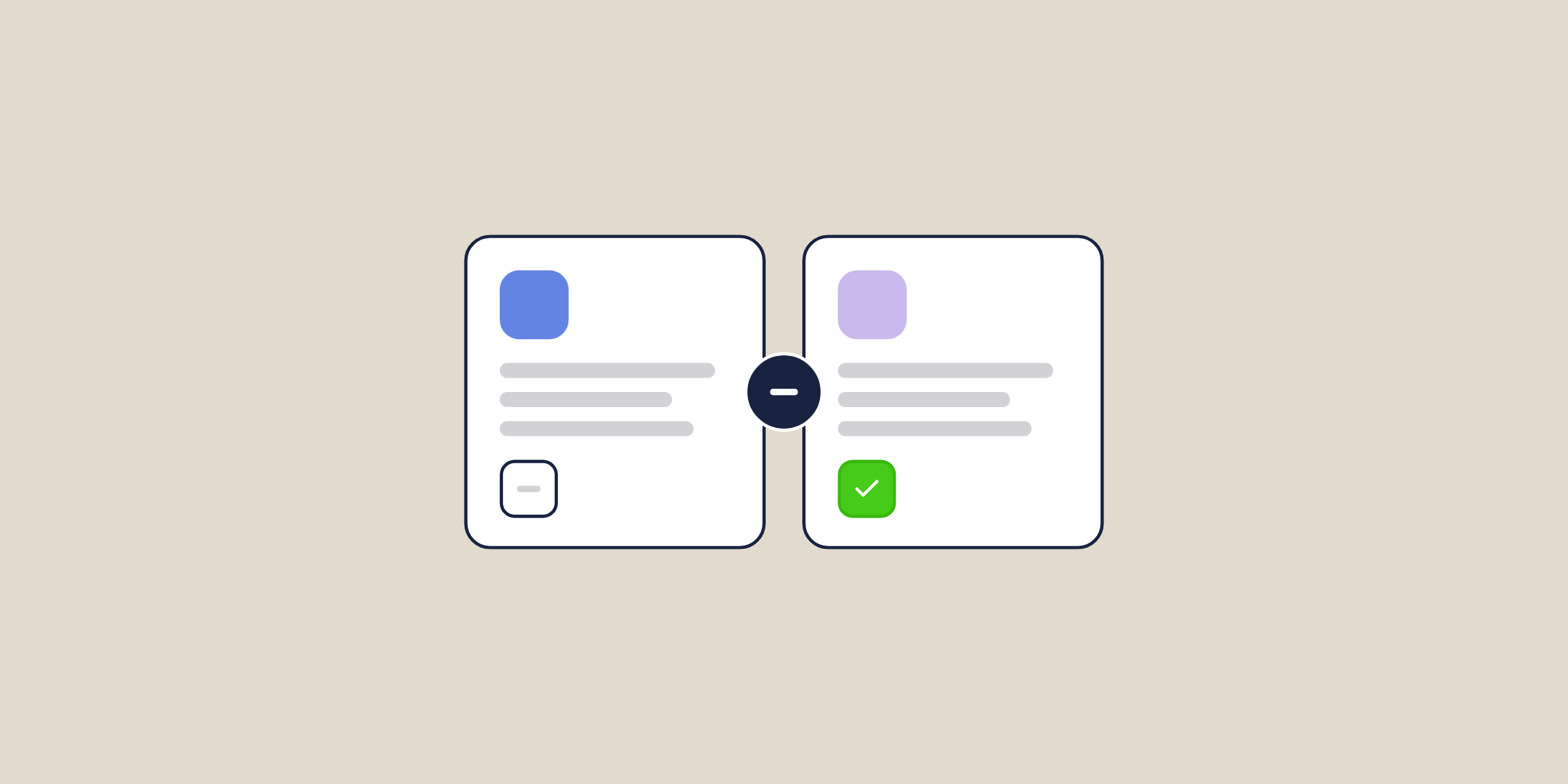 Illustration of two options side by side, one checked, for the post: 10 best Reddit alternatives in 2026 (and when to build your own)