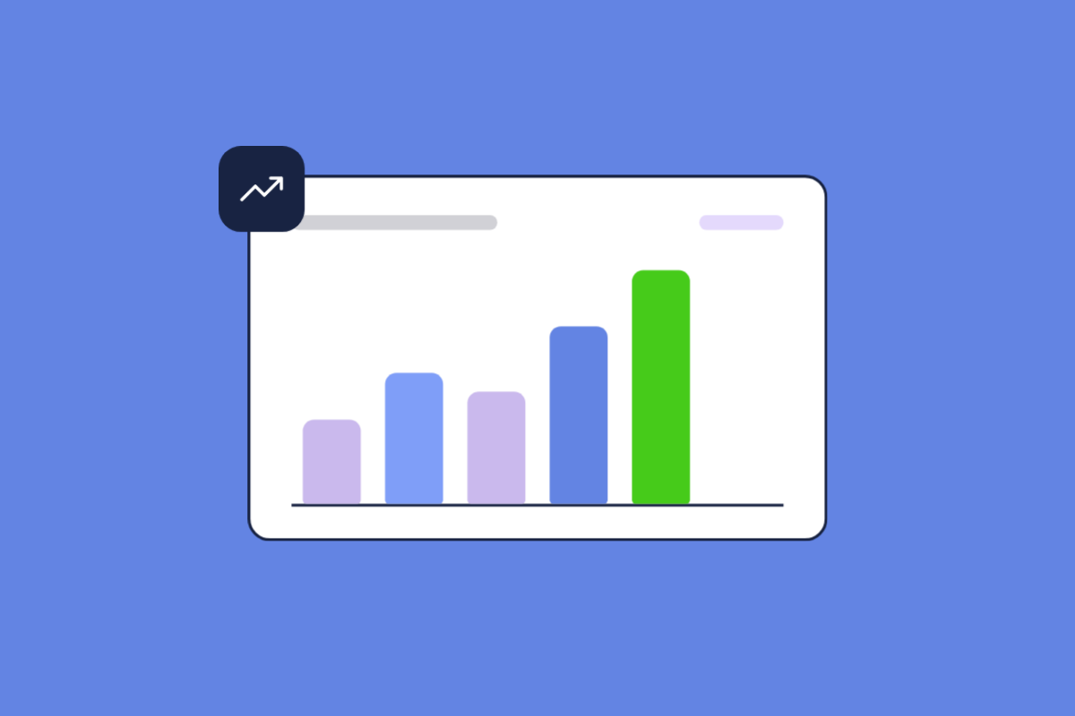 Illustration of a bar chart trending up, for the post: 15 customer retention strategies to reduce churn in 2026