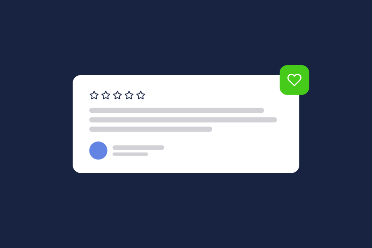 Illustration of a five-star customer review, for the post: Customer feedback tools: the categories, how to choose, and the one we run ourselves