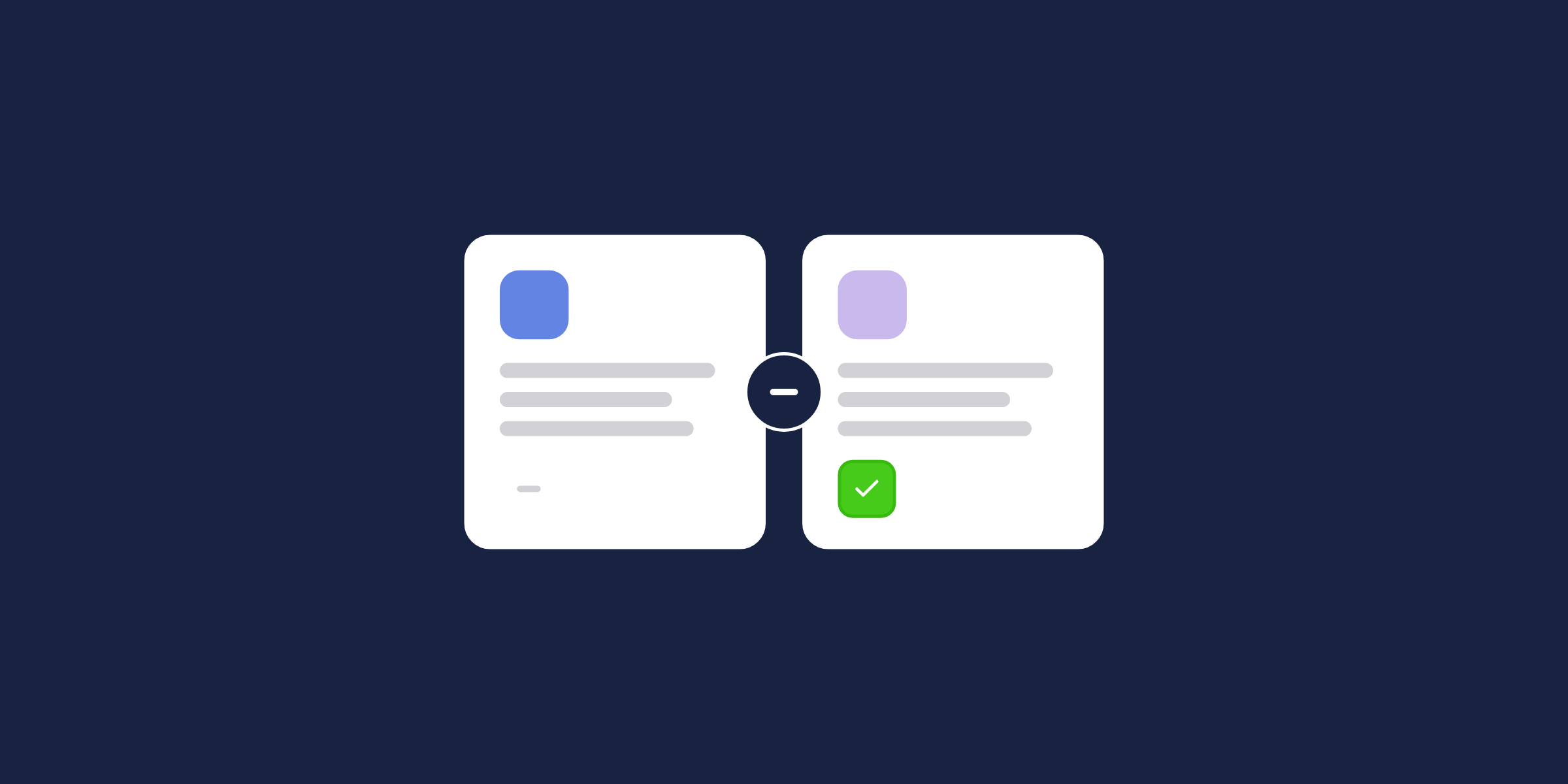 Illustration of two options side by side, one checked, for the post: Bettermode vs Discourse: In-Depth Analysis for B2B SaaS Customer Communities