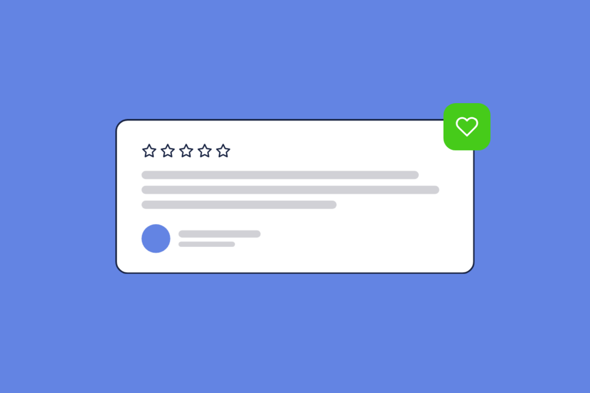 Illustration of a five-star customer review, for the post: Customer Feedback Collection for B2B SaaS: Methods and Best Practices
