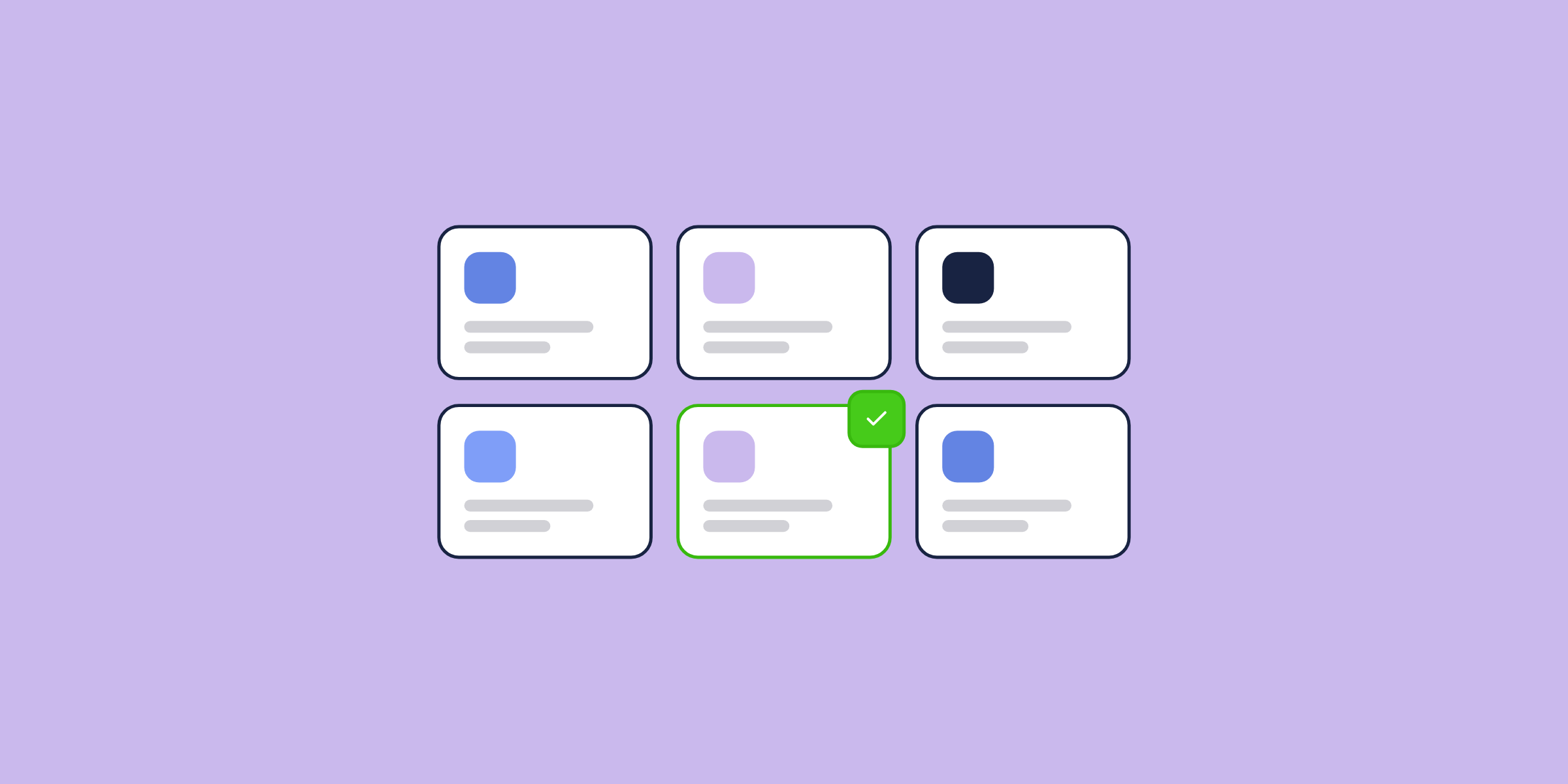 Illustration of a grid of tool cards with one picked, for the post: Navigating Community Software: Top 10 Hivebrite Alternatives and Competitors Analyzed
