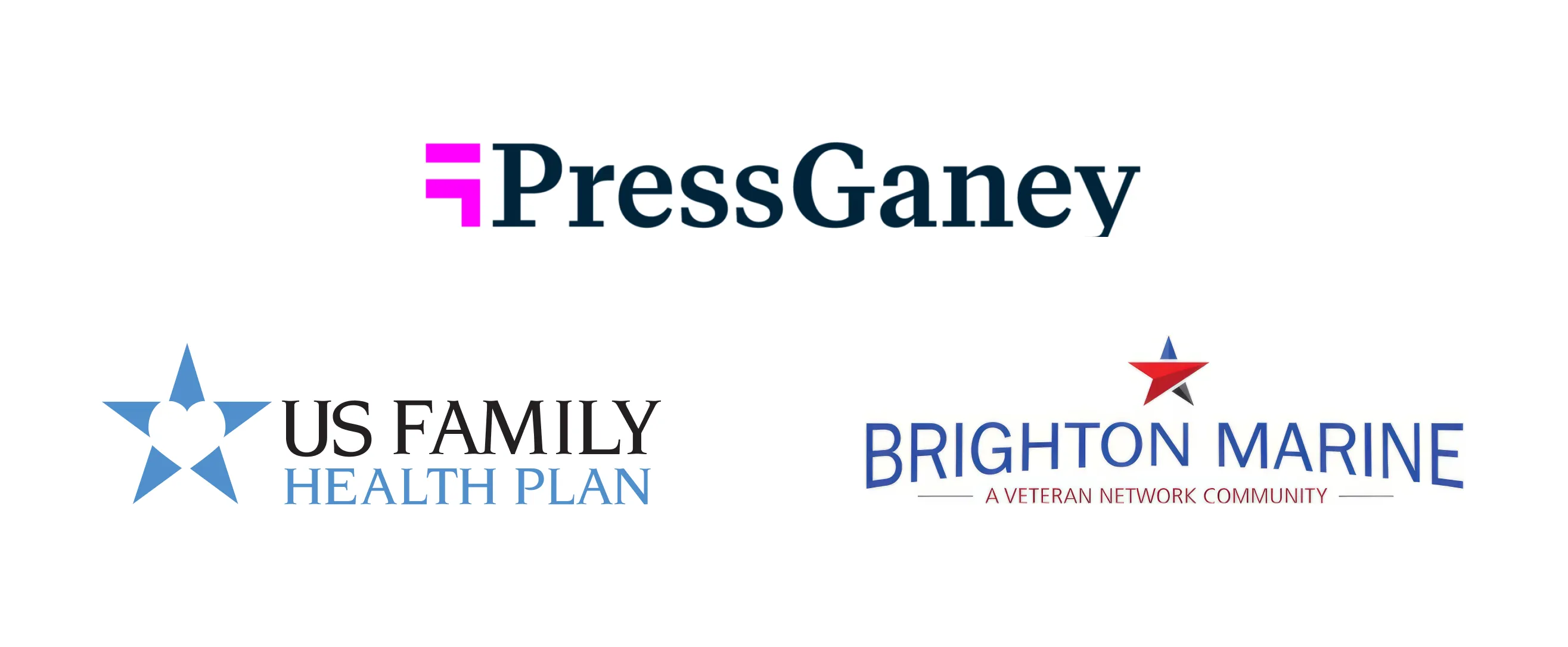 Press Ganey, USFHP & Brighton Logos