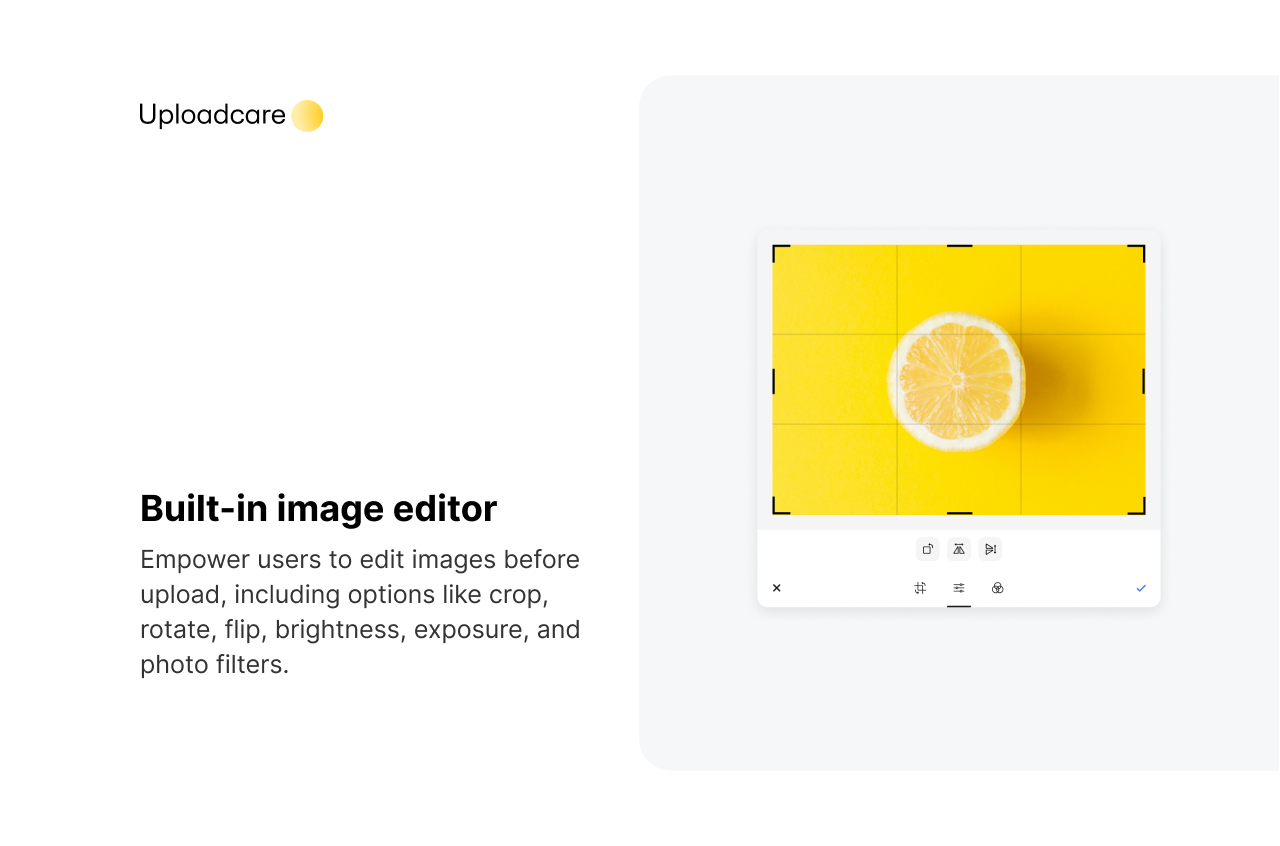 Built-in image editor