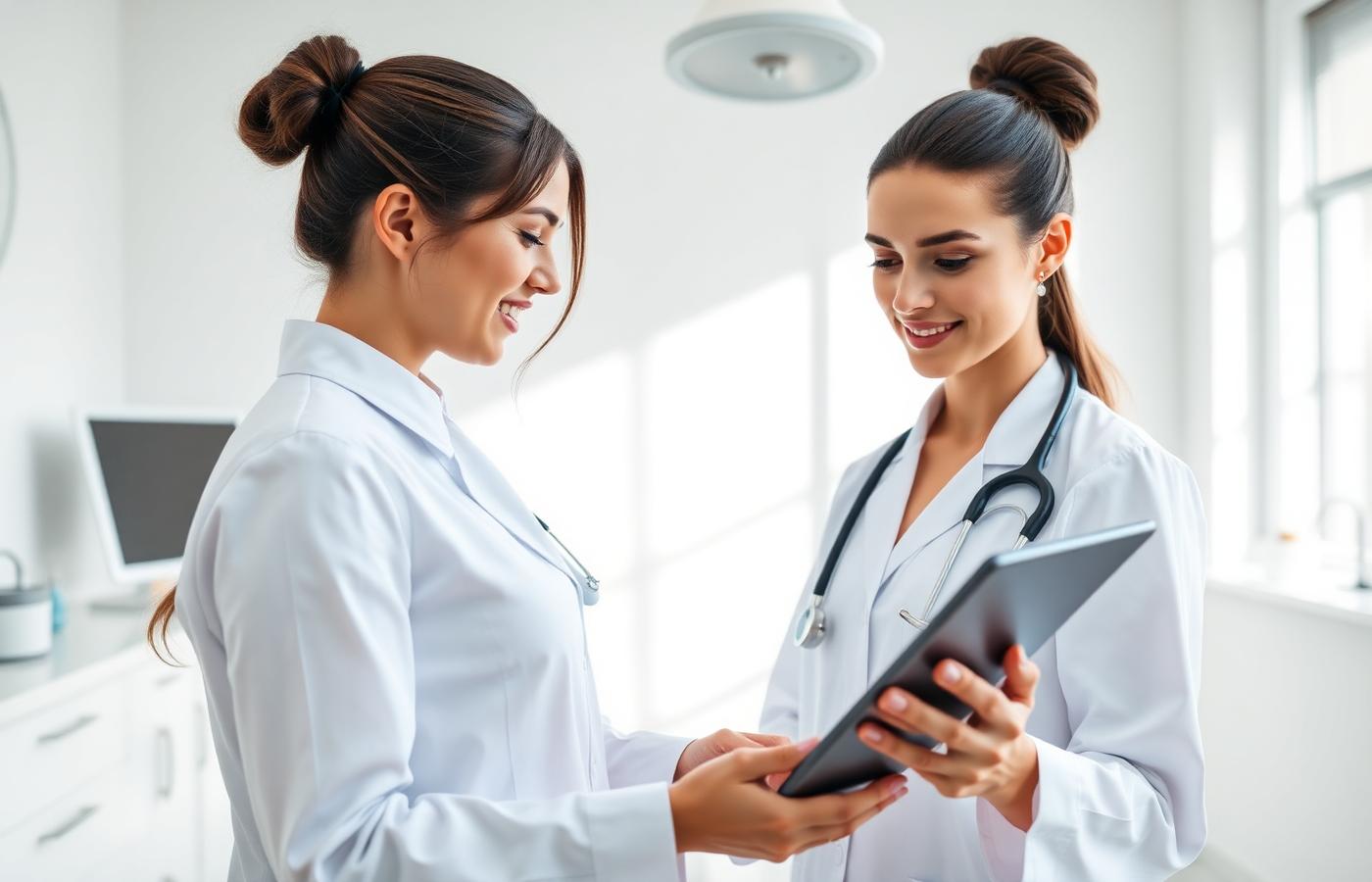 Dental professionals reviewing AI search insights