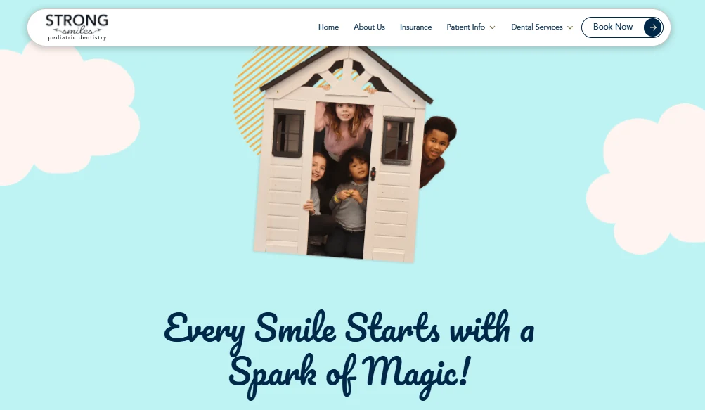 website hero section