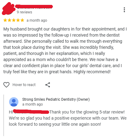 pediatric dentist GMB review