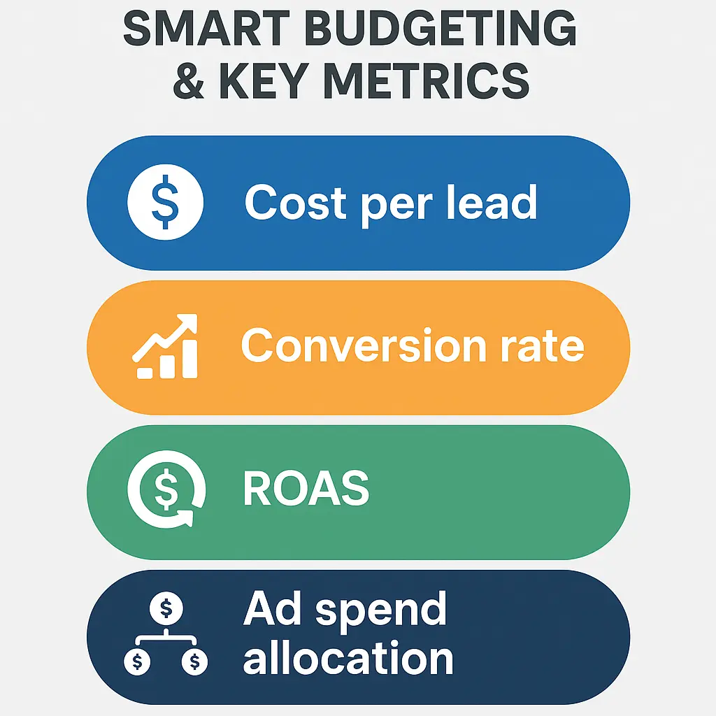 smart budgetinga nd key metrics for dental implant ads