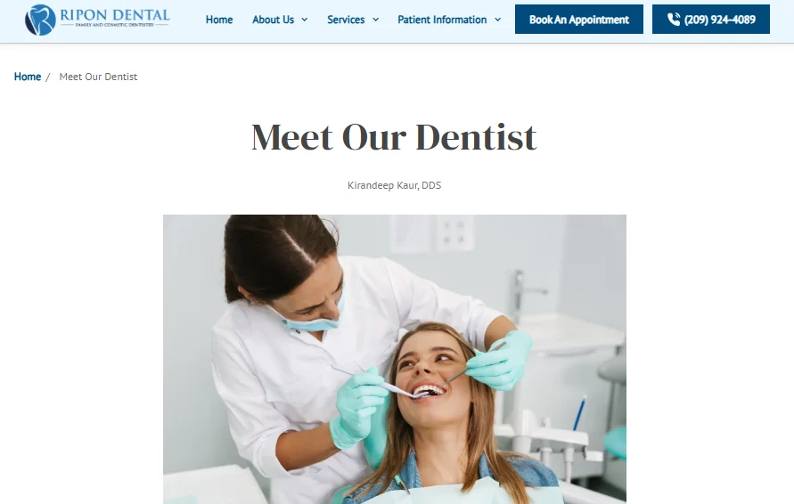 Ripon Dental About us page