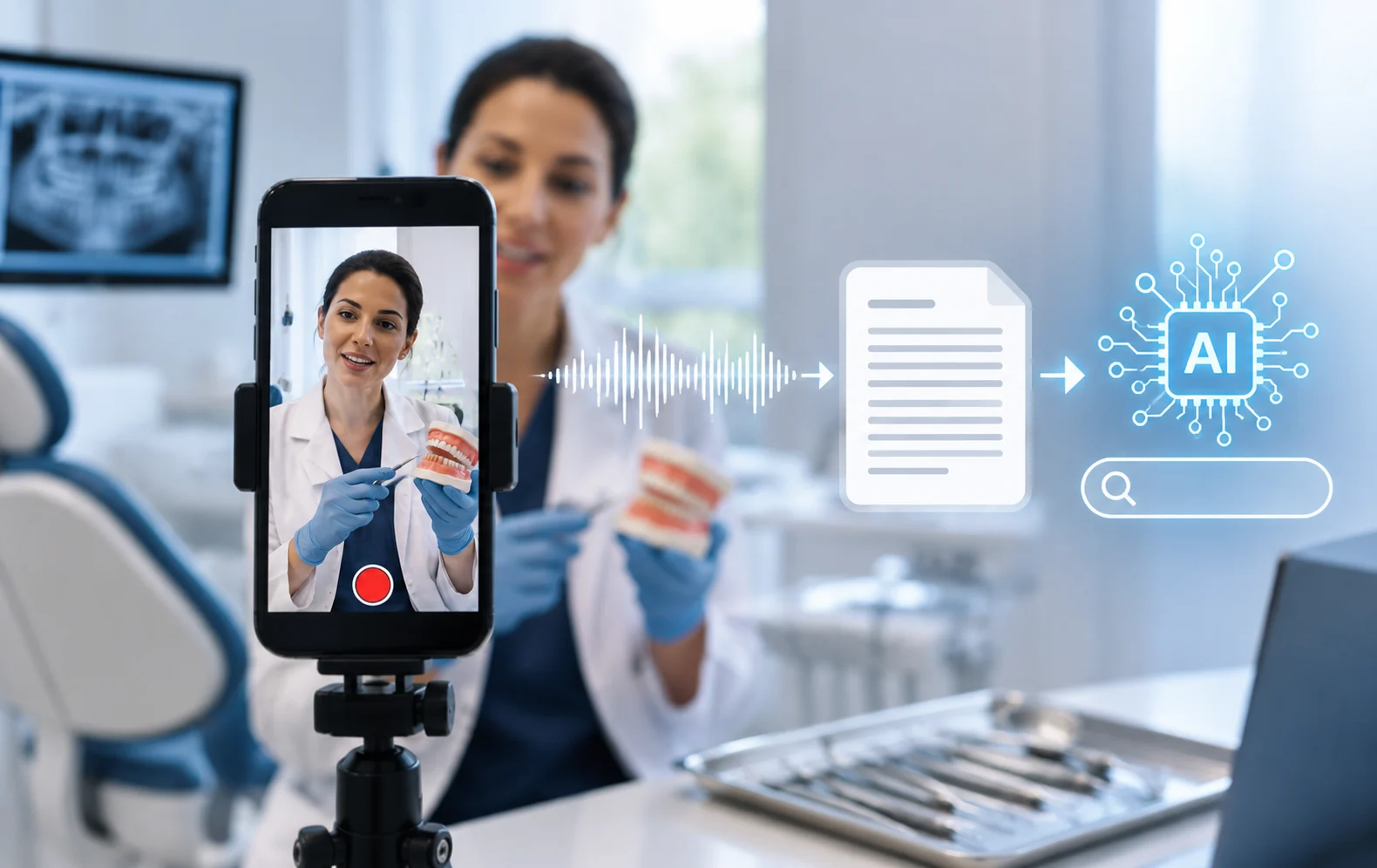 How to Transcribe Your Dental Reels for AI Search