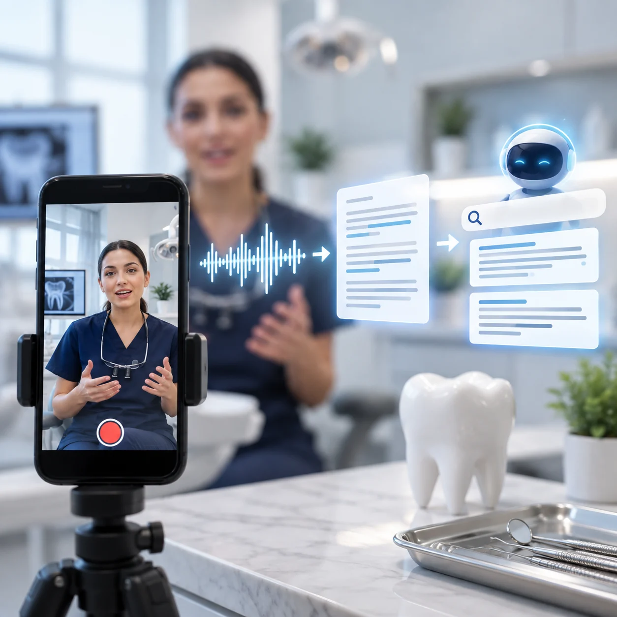 How to Transcribe Your Dental Reels for AI Search