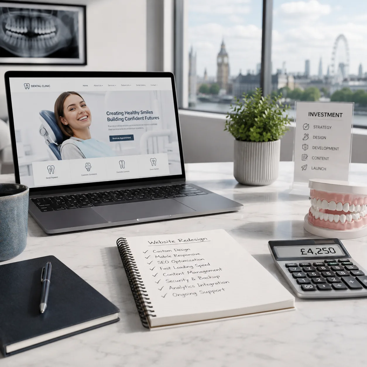 Dental Website Redesign Costs in London: What's Included?