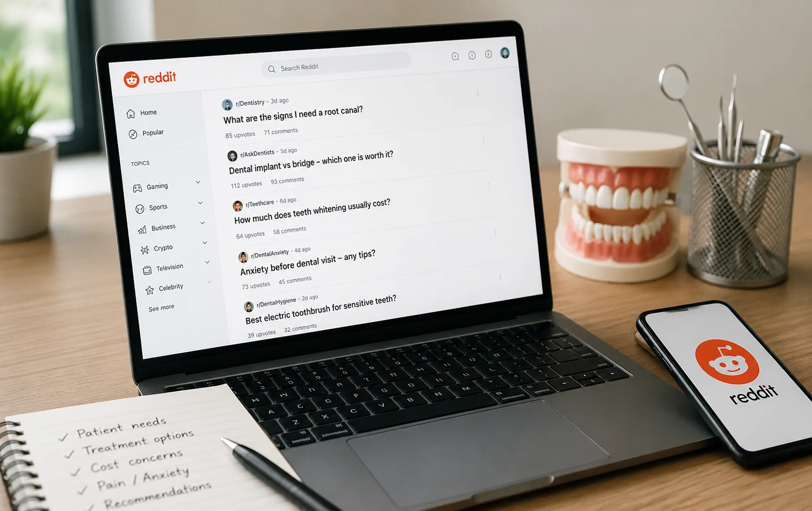 Finding High-Intent Dental Patient Discussions on Reddit