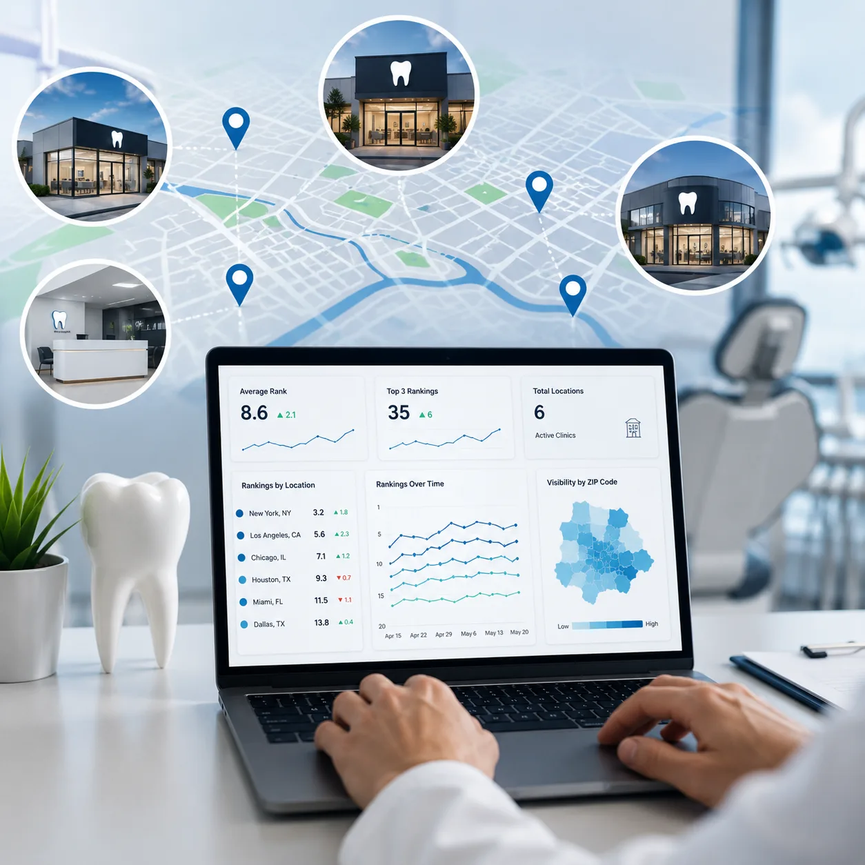 Multi-Location Dental SEO: How to Track Rankings Across Cities & ZIP Codes