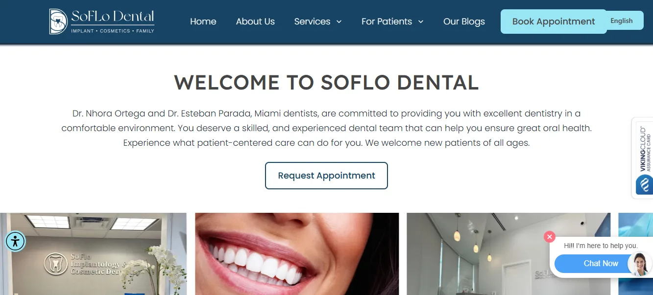 SoFlo Dental website hero