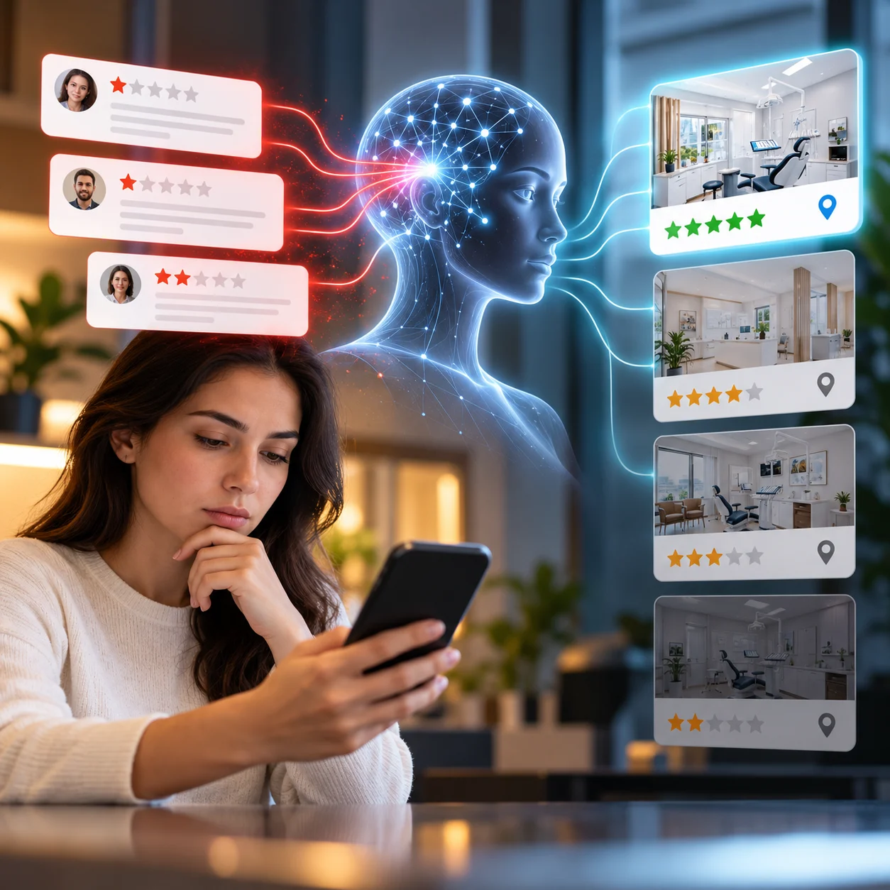 Can Negative Reviews Affect AI Recommendations for Dentists?