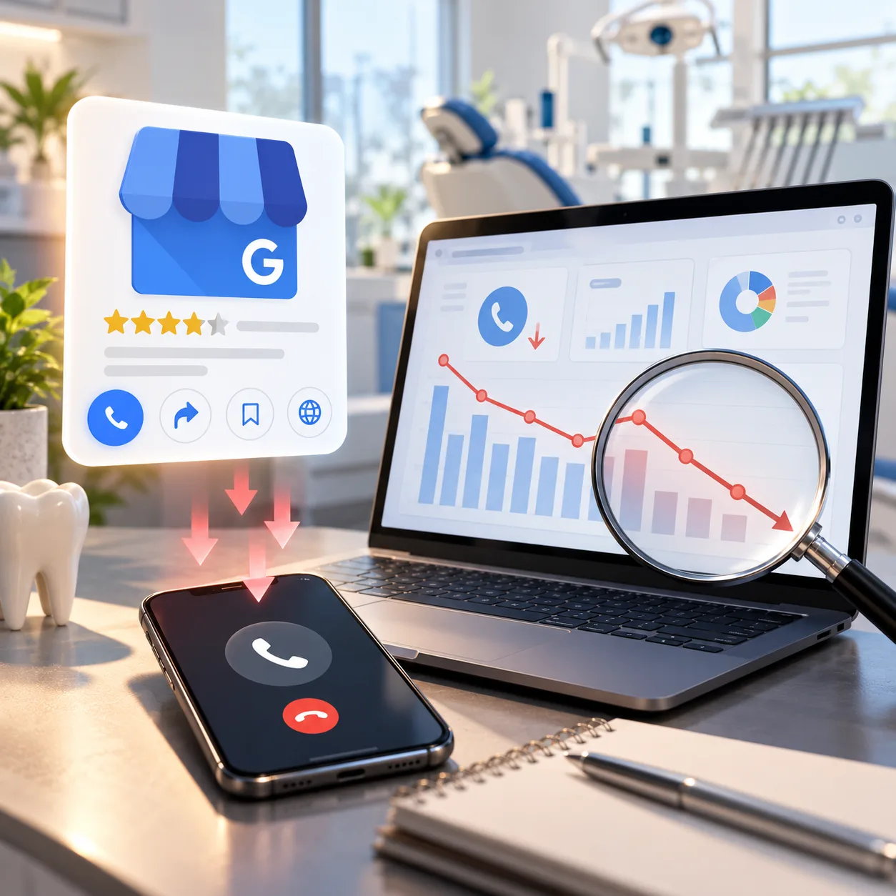 How to Diagnose Falling Google Business Profile Calls for Dental Practices