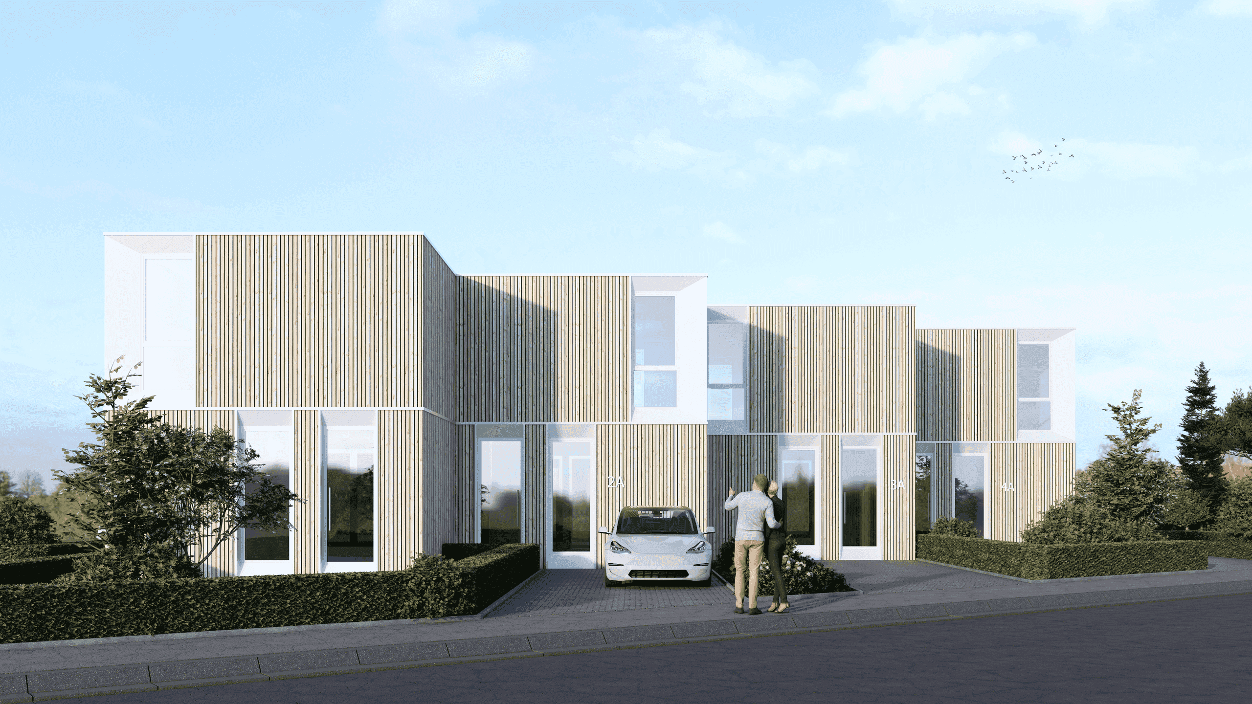 Construction d'un ensemble de 4 maisons clé-sur-porte