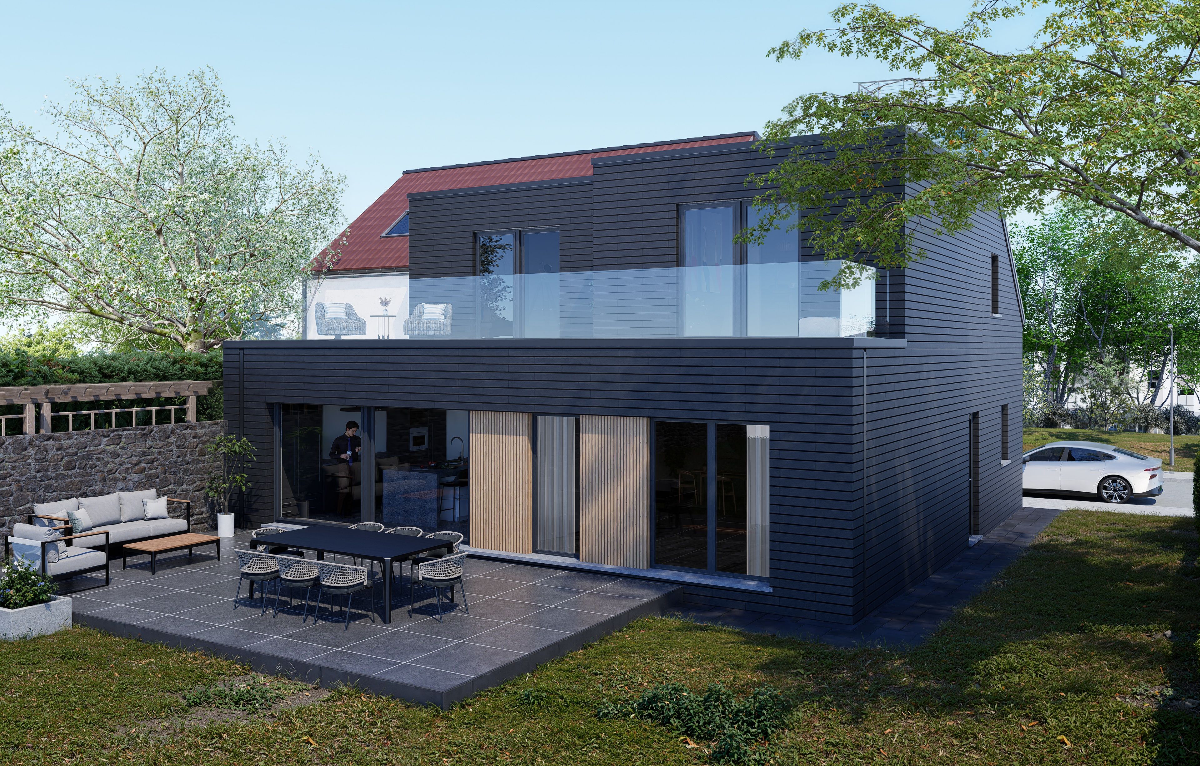 Rénovation complète d'une maison villageoise 3 façades 