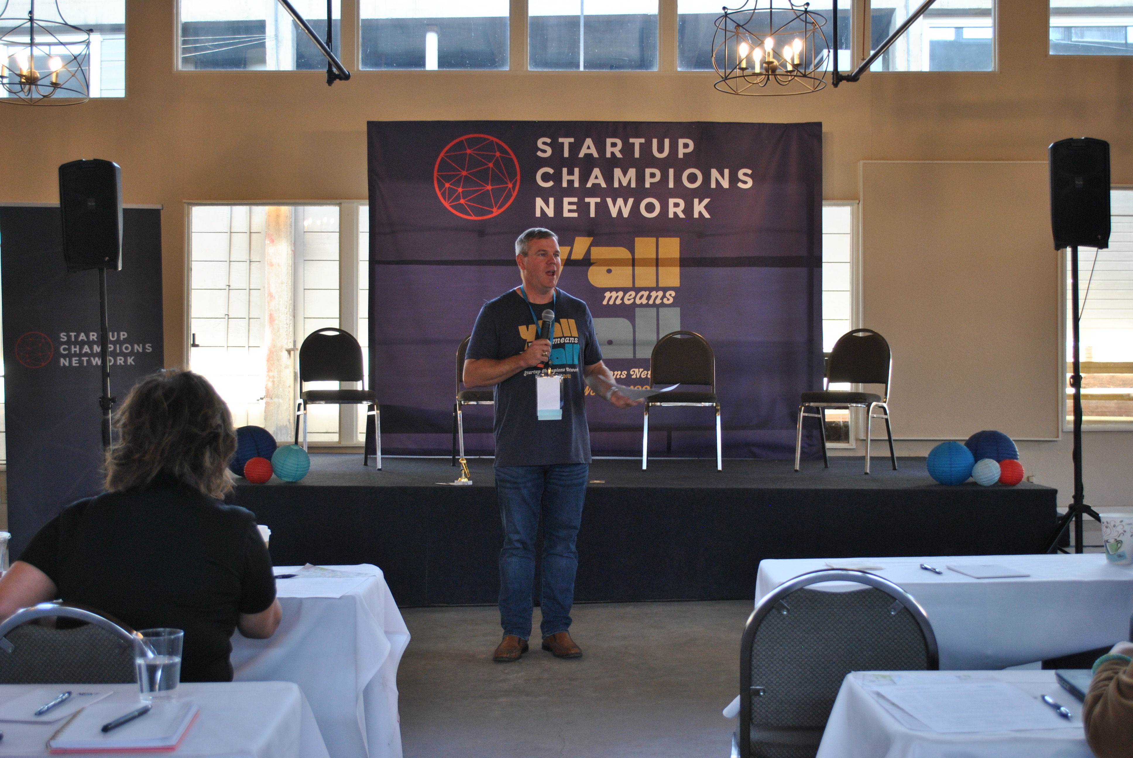Summit host Cameron Cushman welcomes attendees to the SCN Fall 2022 Summit in Fort Worth