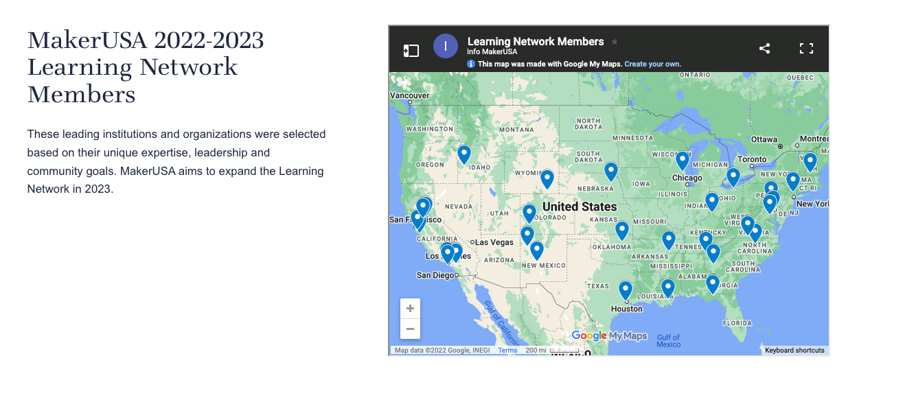 The Learning Network Map