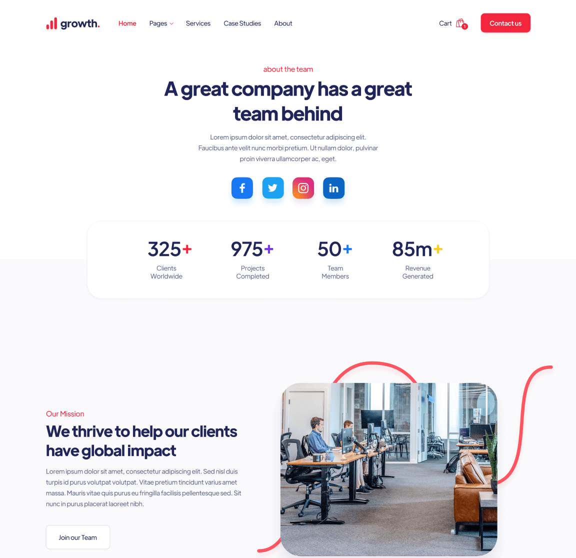 About - Growth Webflow Template