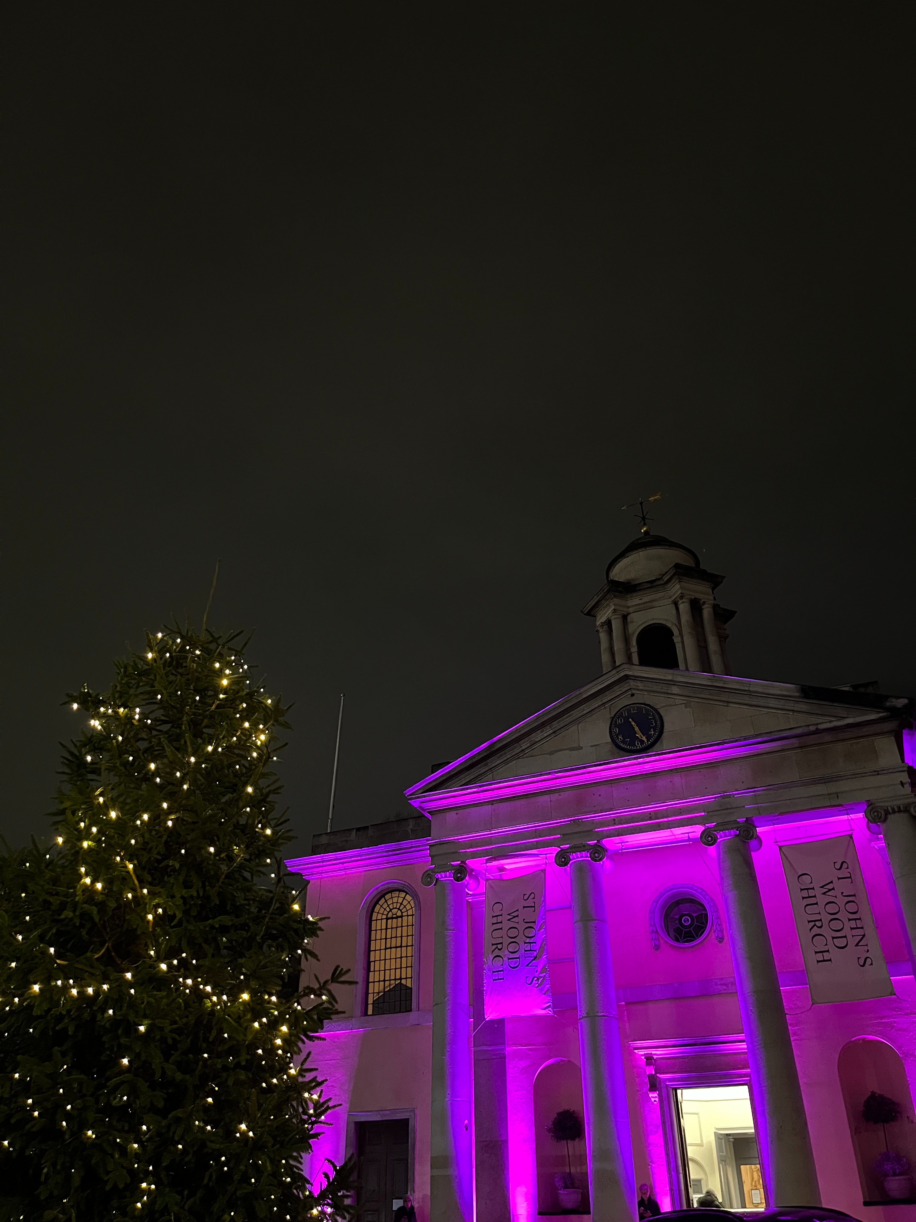 The outside of the St John's Wood church