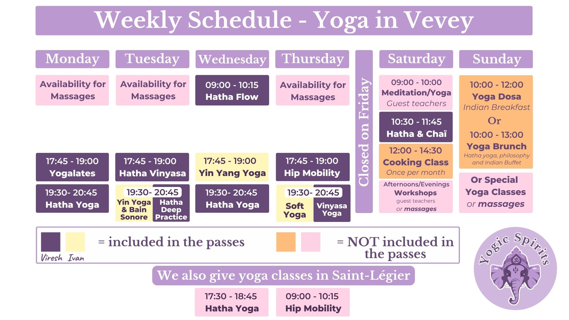 yogic spirits september schedule