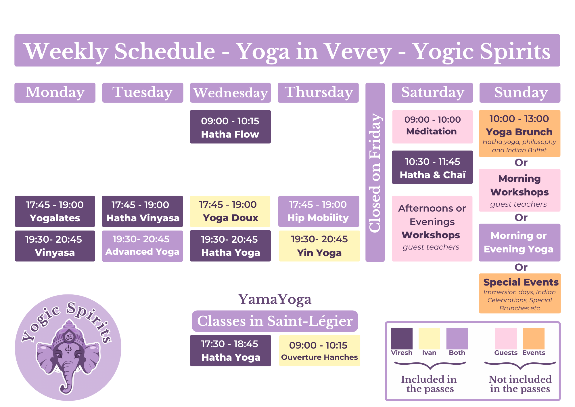 yogic spirits september schedule