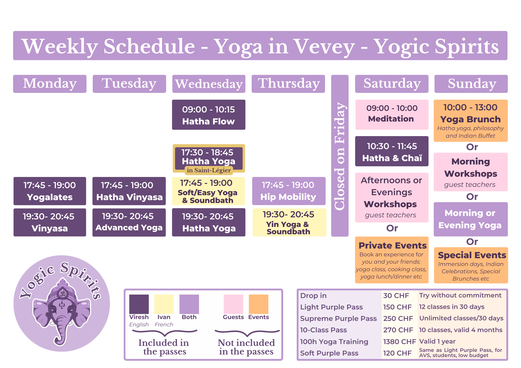 yogic spirits september schedule