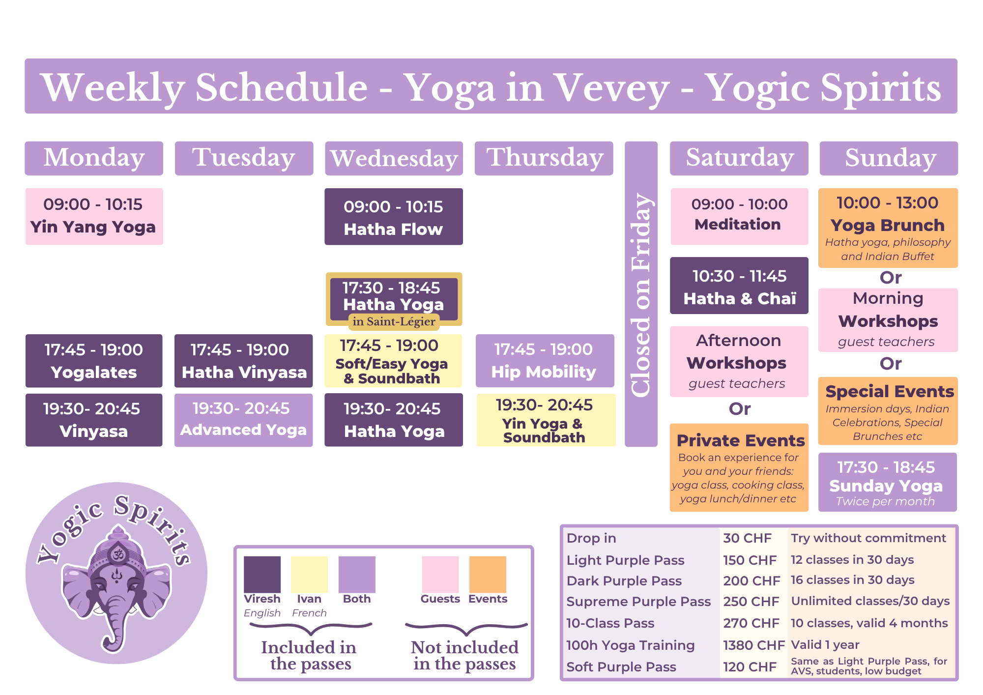 yogic spirits september schedule